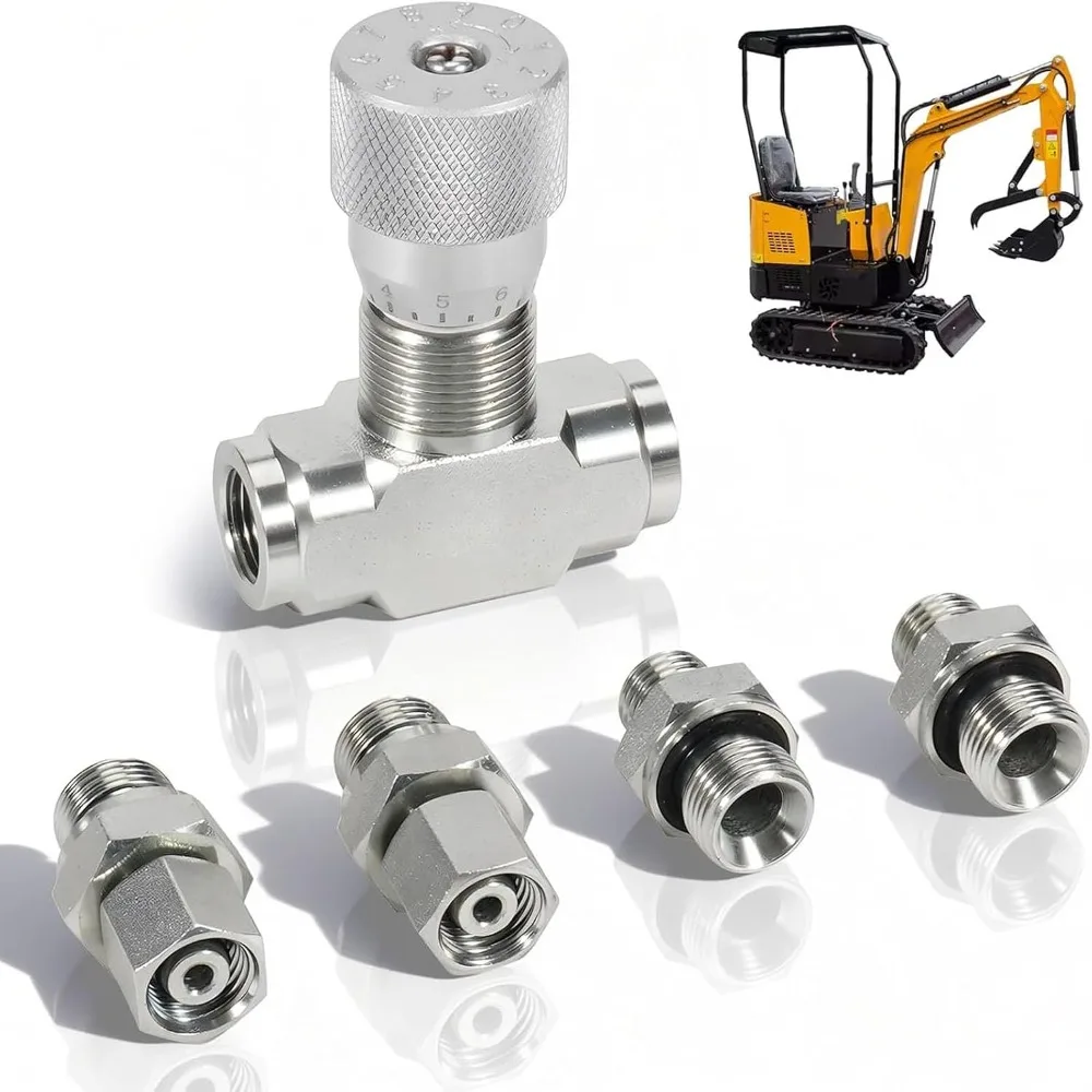 G1/4 Thread Hydraulic Control Valve M14 Connection L08 Metric Thread Flow Control Valve Throttle Check Bidirectional Restrictor