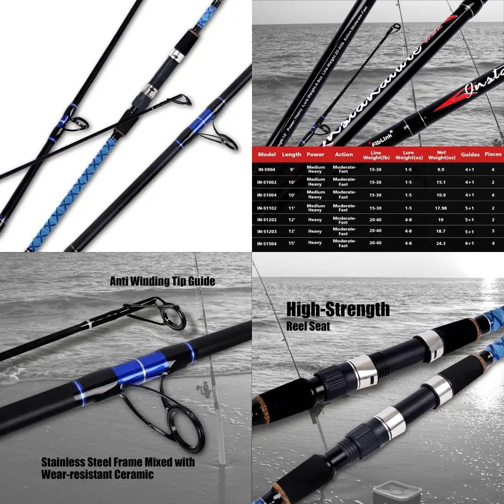 

Спиннинговые удочки для серфинга из углеродного волокна — варианты 2-4 предмета, длина от 9 до 15 футов, универсальные удочки для рыболов