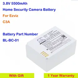 Cameron Sino 5500mAh Home Security Camera Replacement Battery BL-BC-01 for Ezviz C3A + Gifts