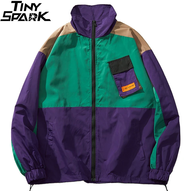 Vintage Pop Art Hip Hop Multicolor Jacket Zipper shop Hoodie Large Mens 1990's Streetwear Windbreaker Hip Hop Overprint Jacket Size L