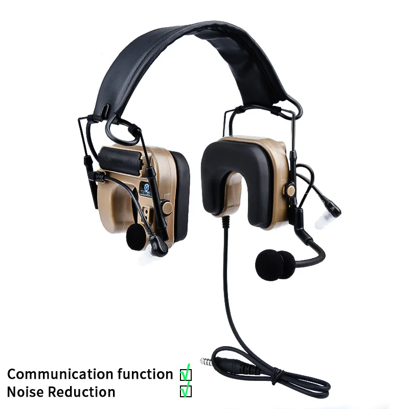 WADSN Tactical Com IV C4U Headset Kopfhörer Gehörschutz Ken Shooting Kopfhörer Militärische Geräuschunterdrückungskommunikation 6