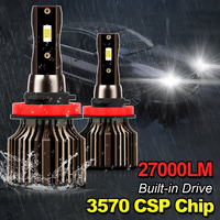 H7 H4 H13 LED Headlight Car Vehicle Bulb 12V 6500K H1 H3 H11 H8 9005 9006 880 H27 Fog Light 9004 9007 Headlamp CSP 3570 Lamp 12V