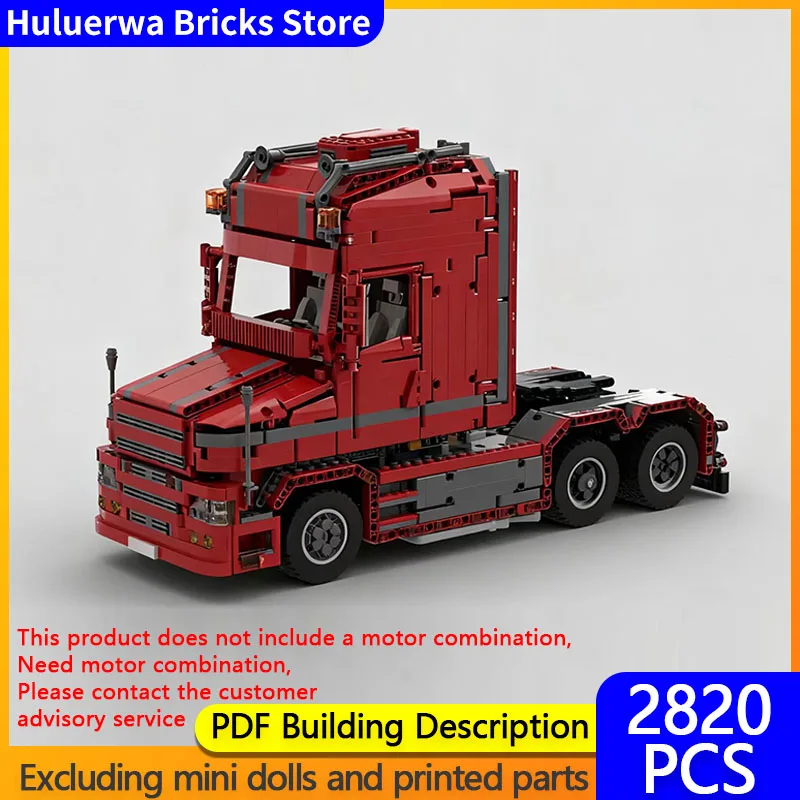 

City Car Model MOC Building Bricks T 580 Torpedo Long Head Tractor Truck Modular Technology Gifts Holiday Assemble Toys Suit