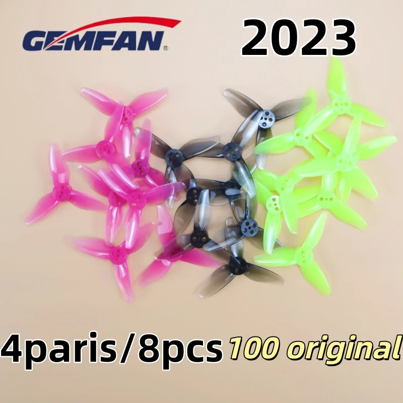 QY 8 قطعة Gemfan إعصار 2023 2X2.3X3 3-Blade مسواك المروحة 1 مللي متر 1.5 مللي متر ل RC FPV سباق حرة 2 بوصة مسواك الطائرات بدون طيار #1