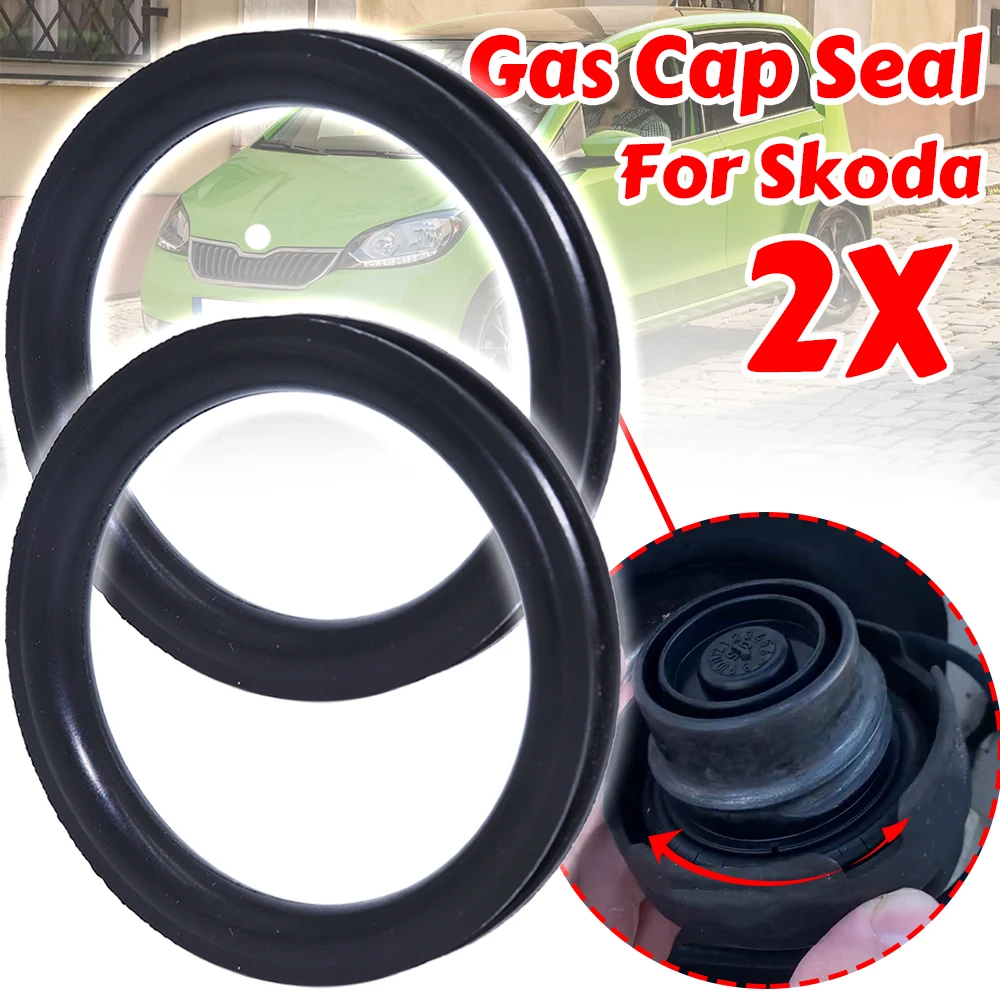 

2X Tank Cap Seal Fuel Filler Neck Gas Cap Repair O-ring Rubber Gasket Washer For Skoda Superb Slavia Scala Rapid Karoq Kushaq