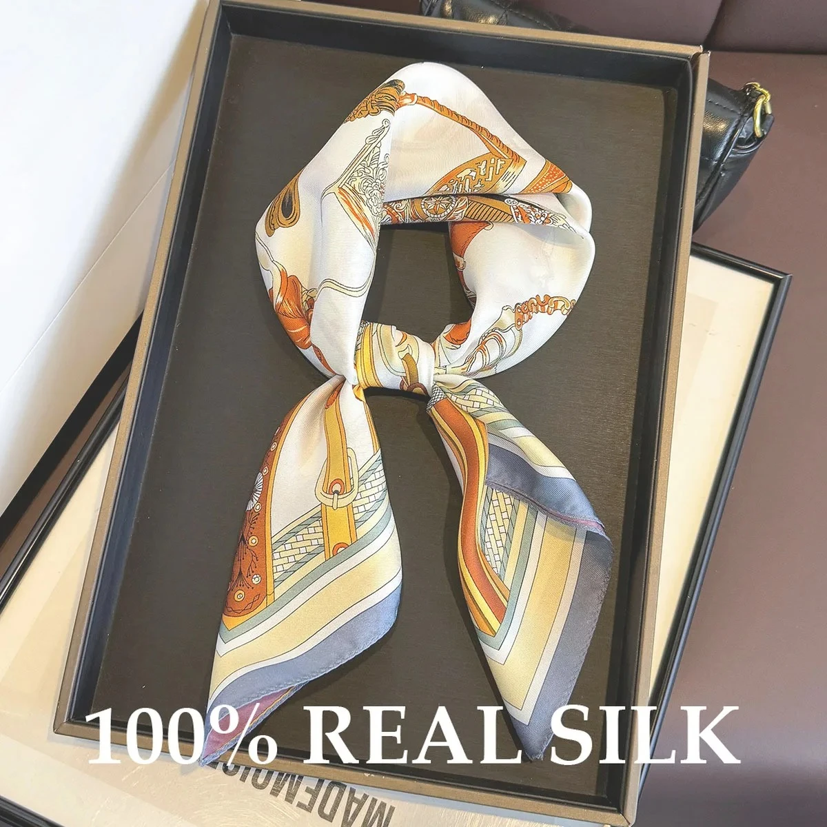 

100% Real Silk Square Scarf Summer Sun Protection Scarves Shawl Wrap Foulard Bandana Neckerchief Headkerchief Hairband Poncho