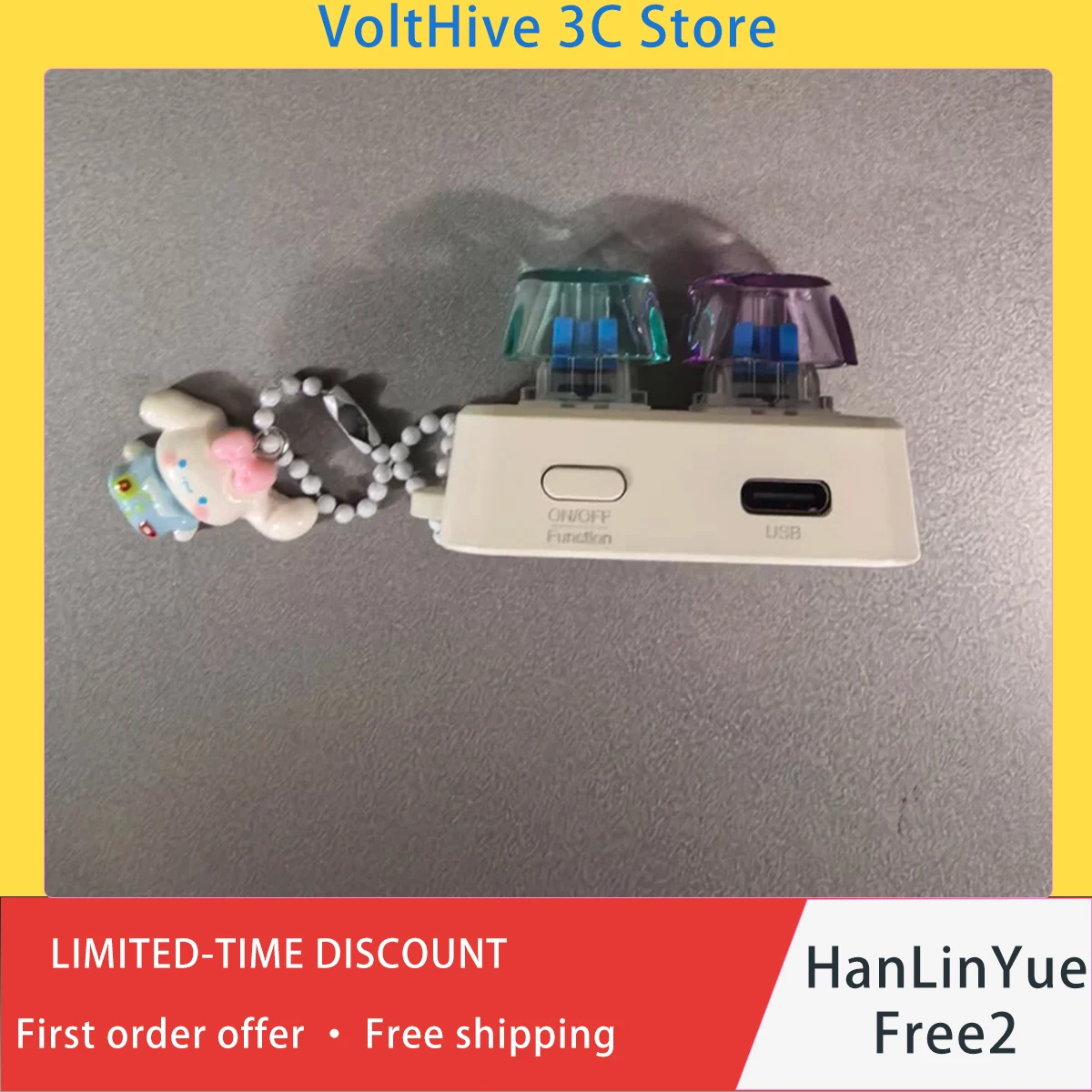 HanLinYue Free2 Pro 2026 Wireless Keypad Dual Key Reader Remote Hot‑Swappable RGB Lightweight for E‑Reader Tablet Phone Present