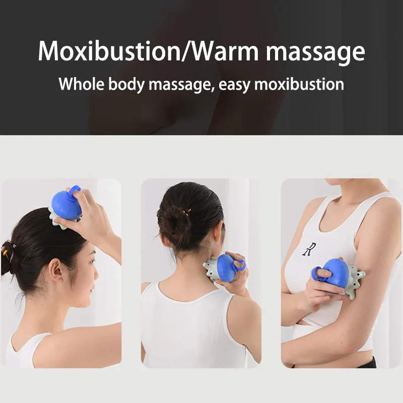 Ceramic Acupressure Massager Moxa Stick Wormwood Burner Moxibustion Therapy Body Acupoint Meridian Warm Massage Health Care