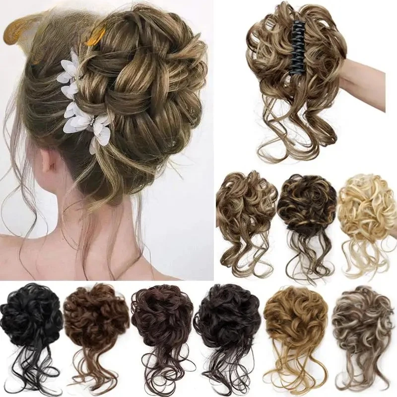 

Synthetic Messy Bun Hair Extension Claw Clip in Hair Piece Hair Buns Short Curly Hair for Women 2026