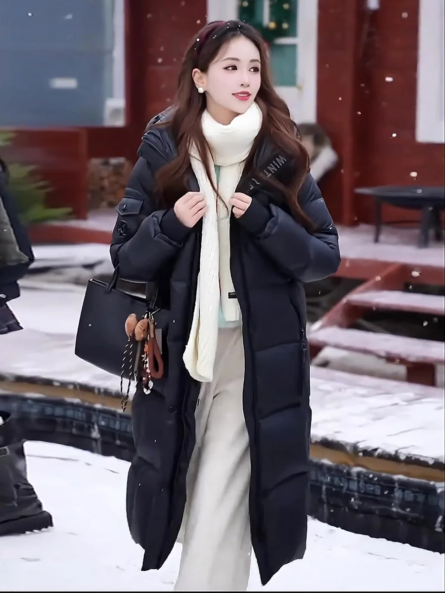 Nueva llegada de invierno abrigo largo blanco Du down Jaet para mujer Ultra resistente al frío Casual Sle cremallera ket diseño Ci ocio