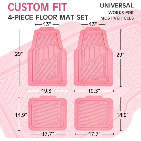 10 best sales pink car mats - №4