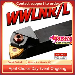 WWLNR1616 WWLNR2020 WWLNR2525 WWLNR3232 External Turning Tool WWLNR WWLNL Lathe Bar Turning Holder CNC Cutting Tool Cutter Bar