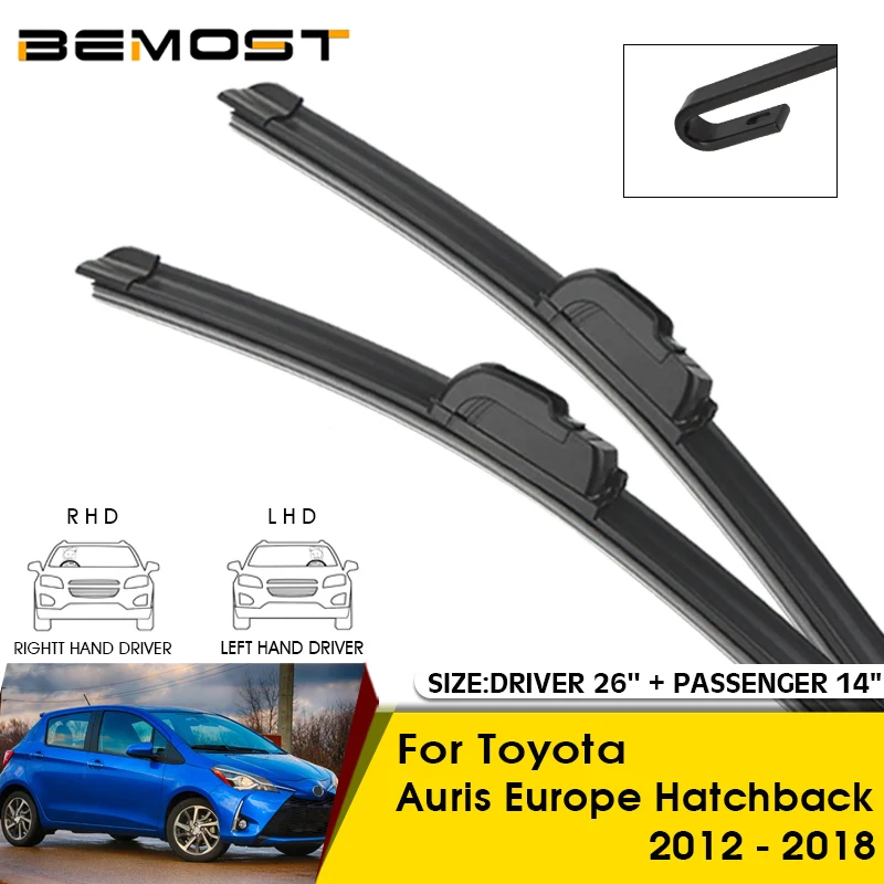 

Car Wiper Blades For Toyota Auris Europe Hatchback 2012-2018 Windshield Windscreen Front Window Blades 26"+14" Car Accessories