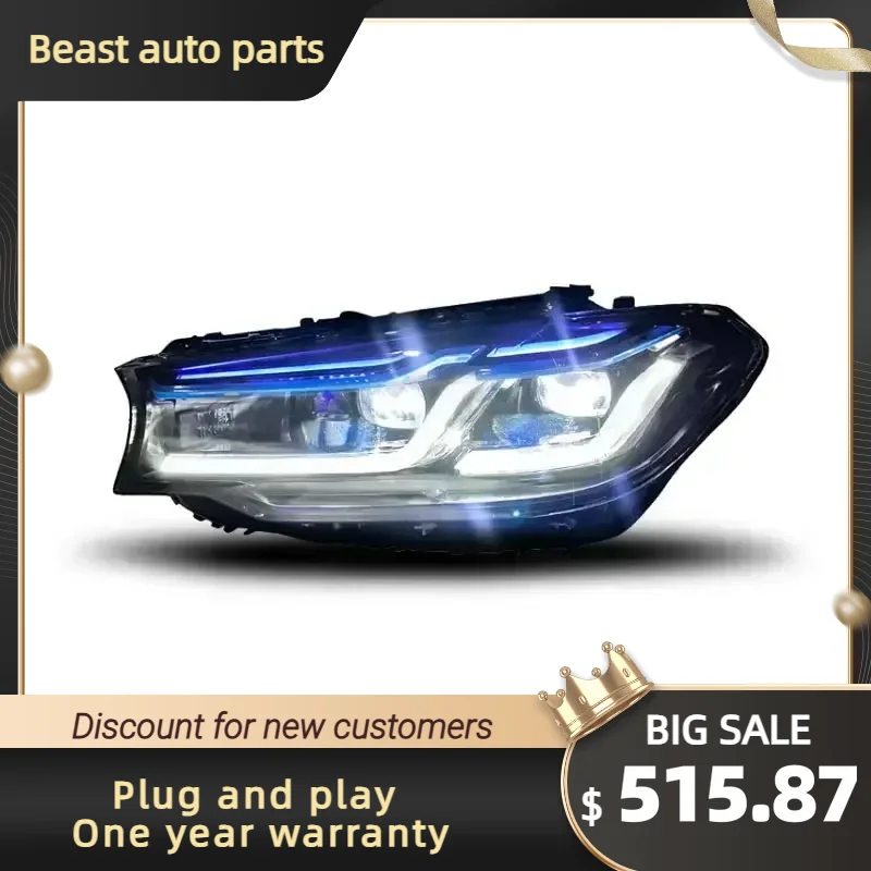 

For BMW 5 Series G30 G38 2018-2020 Plug and Play Headlight Assembly – Modified Laser LED Headlamp for BMW