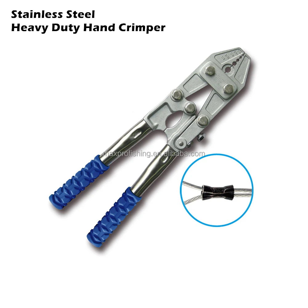 Premium Stainless Steel Heavy-Duty Hand Crimper Commercial Fishing Saltwater Tool for Lake Positioning