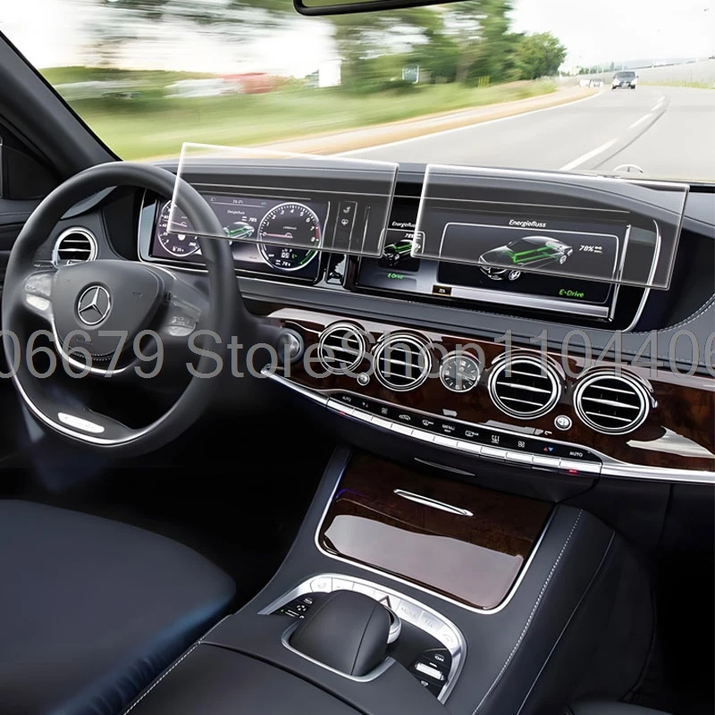 Tempered glass Screen protector For Mercedes Benz W221 W222 S350L-S500 2014-2017gps Navigation and Dashboard protector film