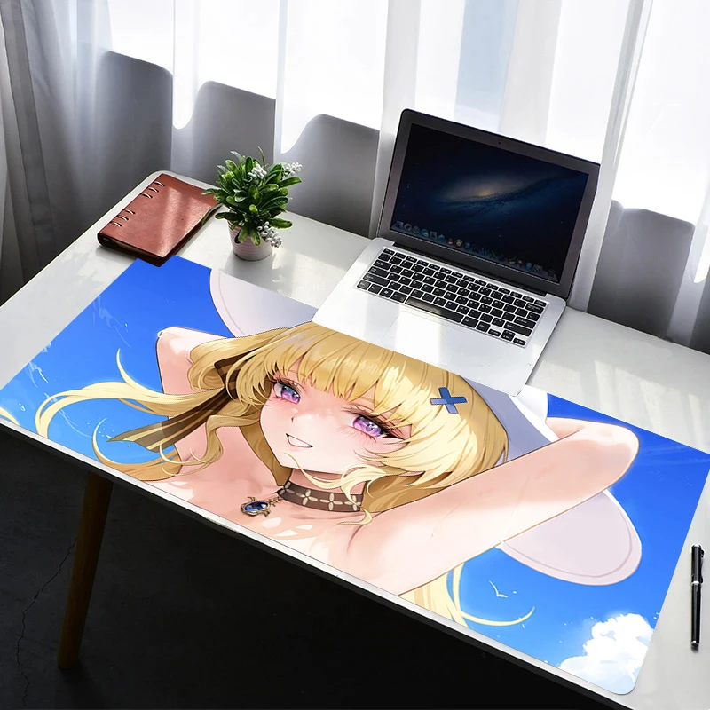 

Mouse Pad Laptop Rubber Extended Desktop Mat Computer Wuthering Waves Phoebe Gamer Mousepad PC Gaming Accessories Keyboard Pad