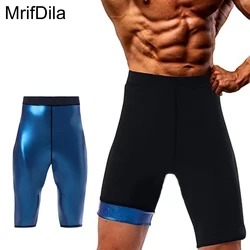 MrifDila Sauna Sweat Short Pants For Men Hot Thermo Sauna Leggings Compression High Waist Pants Workout Body Shaper Sauna Suit