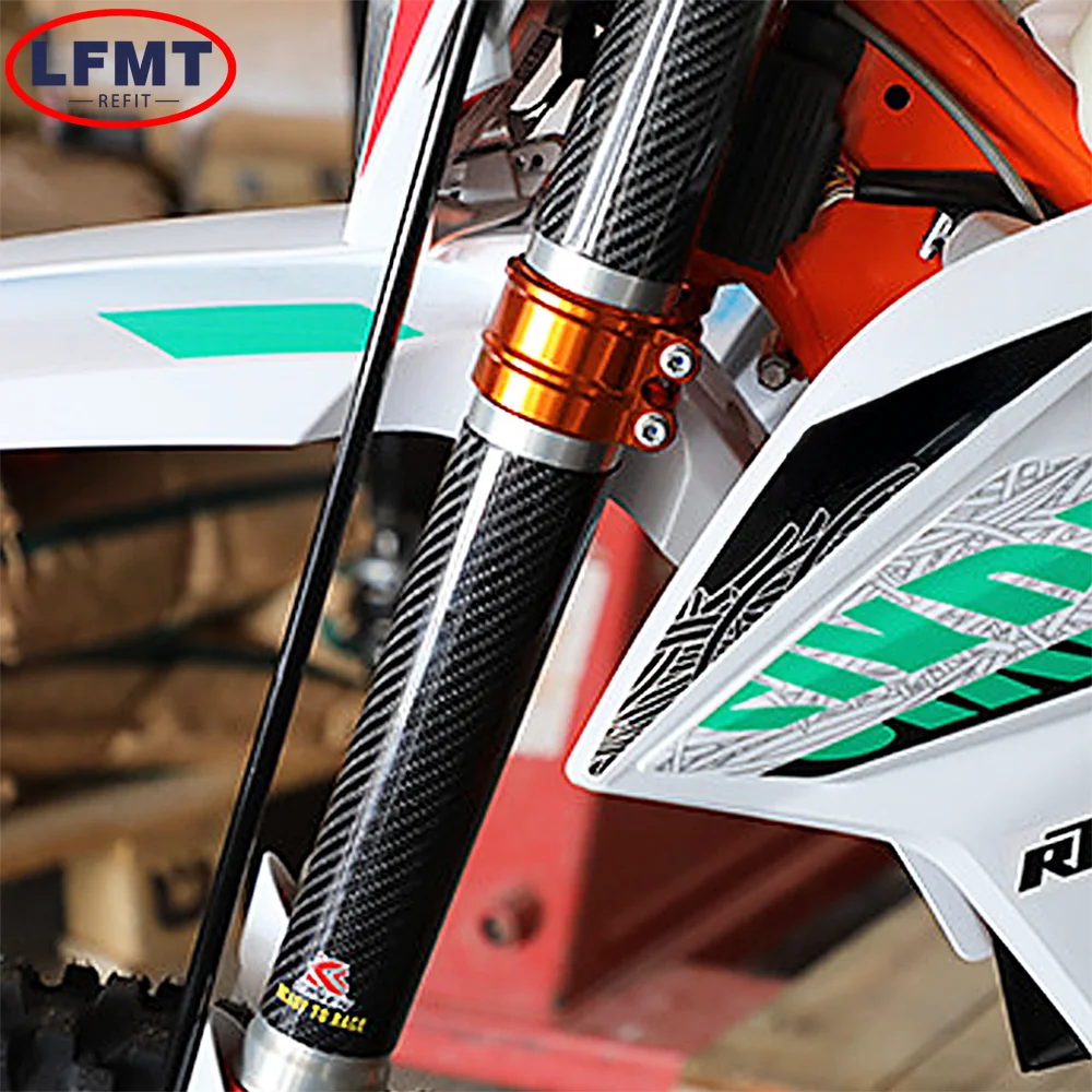 واقي شوكة أمامي من ألياف الكربون ، واقي قابل للتعديل لدراجة أمامية ياها KTM هوندا كاواساكي سوزوكي ، دراجة نارية ، دراجة نارية ، حفرة صدمة
