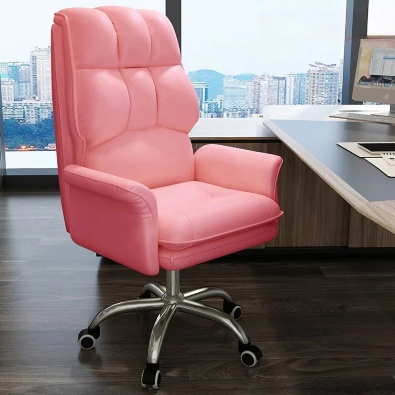 

Lazy Wheel Office Chair Design Relax Adjustable Comfy Computer Office Chair Leather Designer Cadeiras De Escritorio Furniture