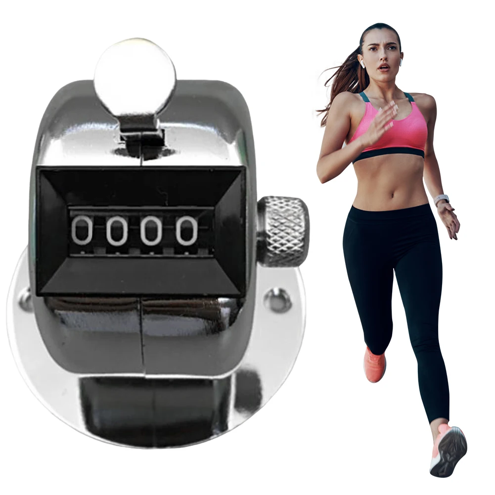 4-Digit Number Count Clicker Counter Hand Mechanical Counters Clickers Hand Counter for Counting Knitting Coaching Golf Fishing