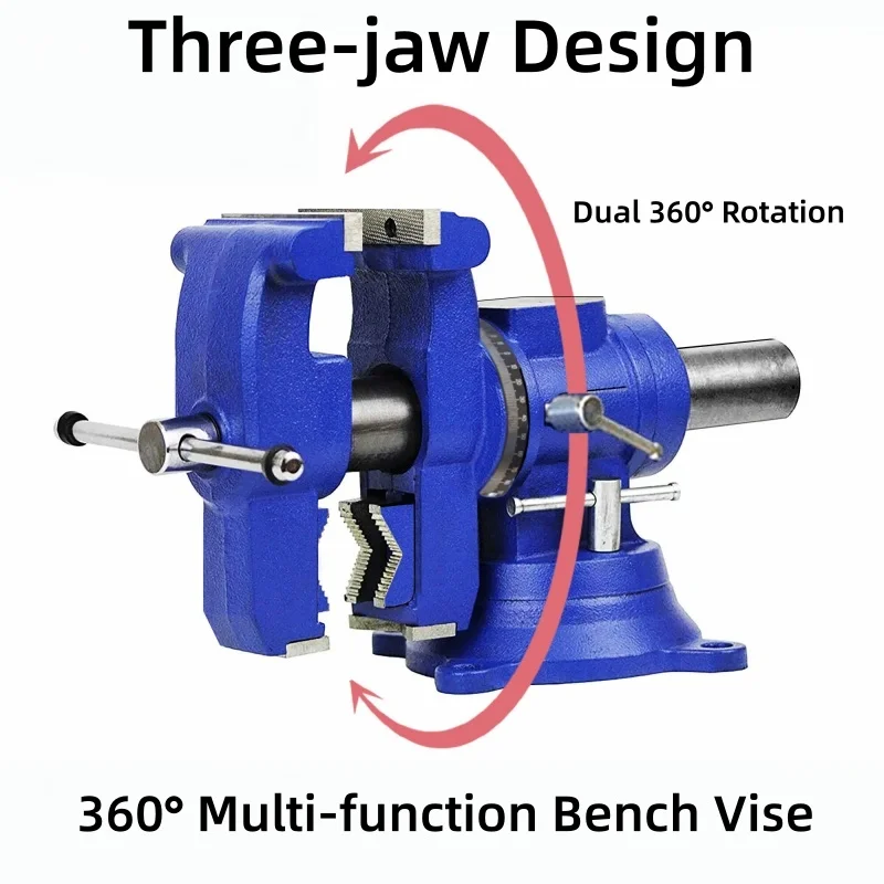 Multi-functional Bench Vise Heavy-duty Industrial-grade Universal Rotary Table Vise Metal and Wood Processing Workshop Tools
