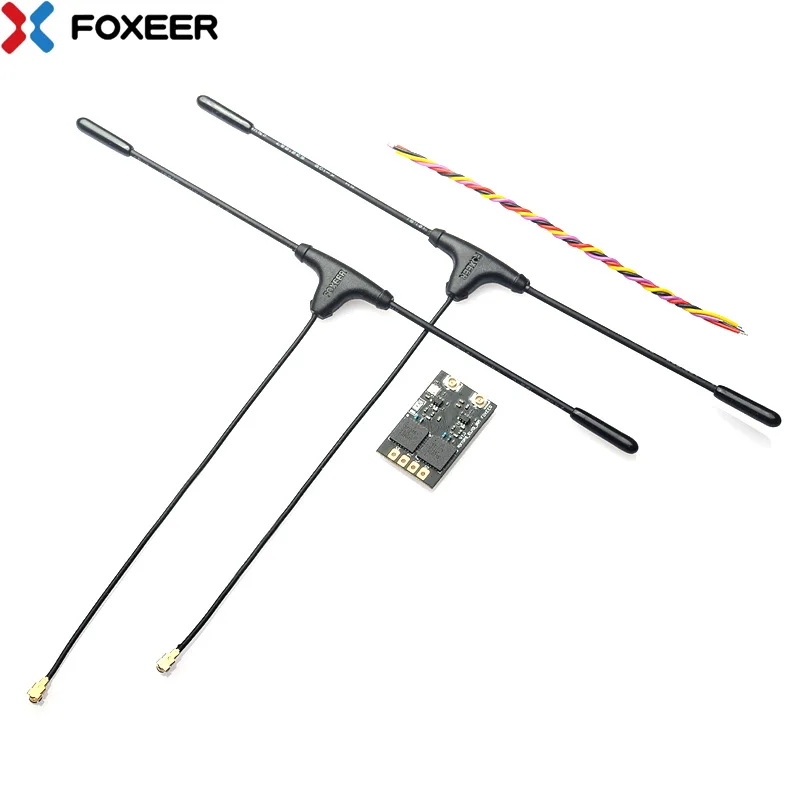 

Foxeer ELRS 915/868MHz RX Dual Antenna Receiver with T Antenna for FPV Freestyle Long Range Drones DIY Parts