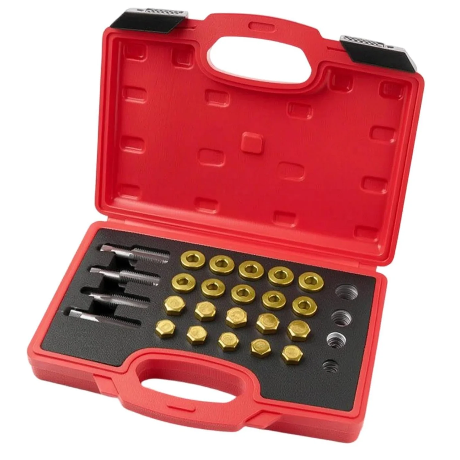 kit-de-reparacion-de-roscas-para-automoviles-compuesto-por-64-piezas-que-incluye-tapones-de-drenaje-de-aceite-y-juegos-de-roscas-de-acero-al-carbono-asi-como-arandelas-de-repuesto-y-un-material-de-sellado-adecuado