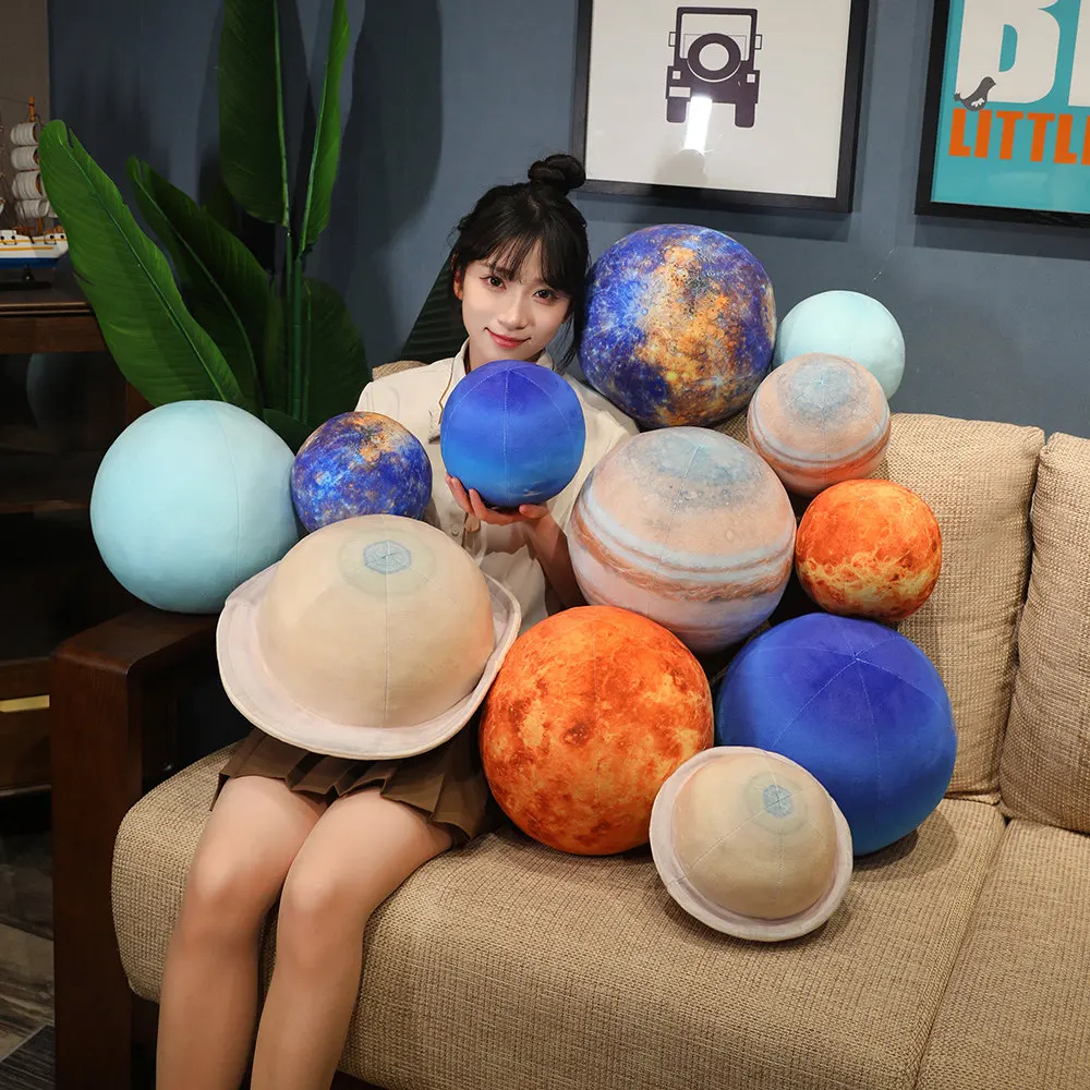 Simulated Earth Sun Mars Moon Stuffed Toys Stuffed Planets In The Solar System Soft Doll Pillow Cushions Boy Girl Birthday Gift