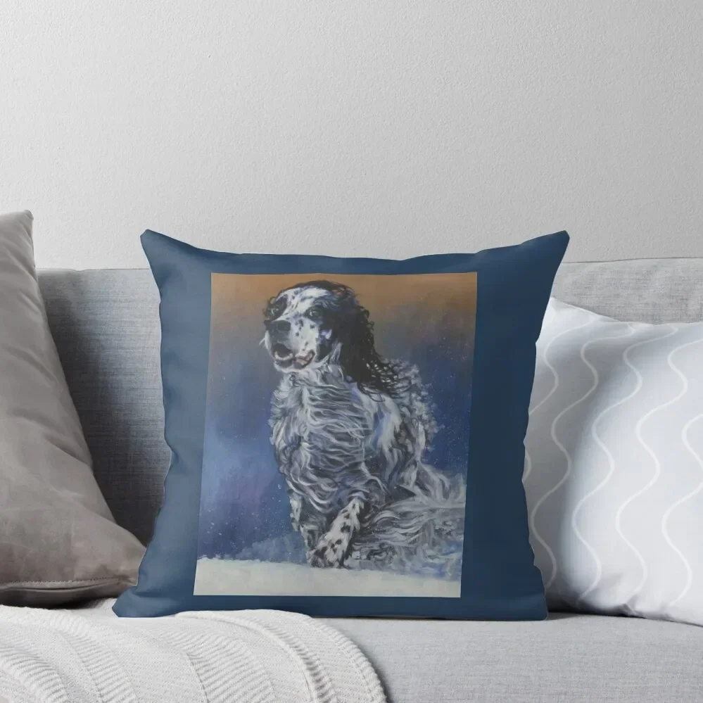 

English Setter Fine Art Painting Throw Pillow Pillowcases luxury decor Anime pillow