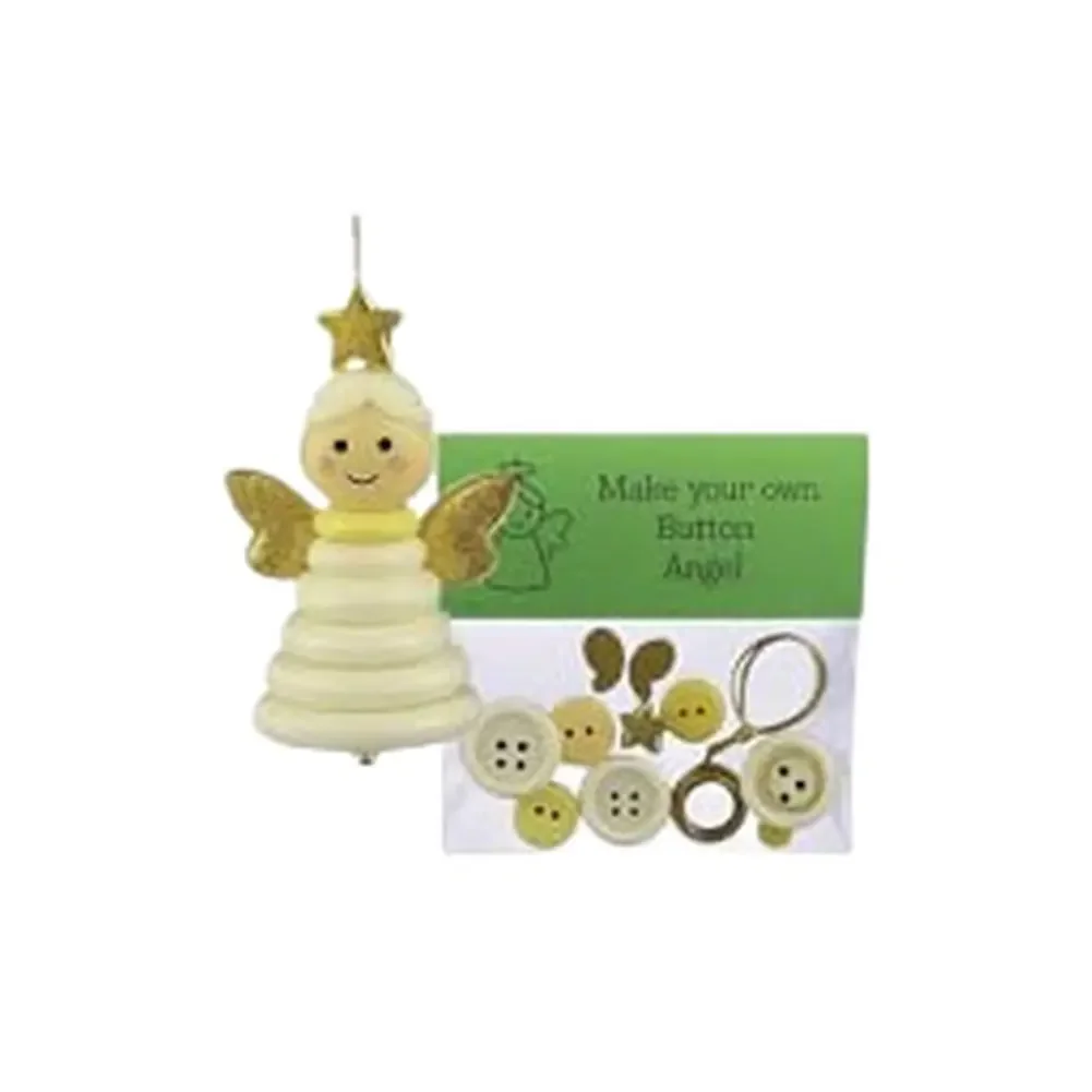 Creative DIY Button Christmas Ornament Kit With Various Designs For Handmade Holiday Decorations And Family Crafting Fun