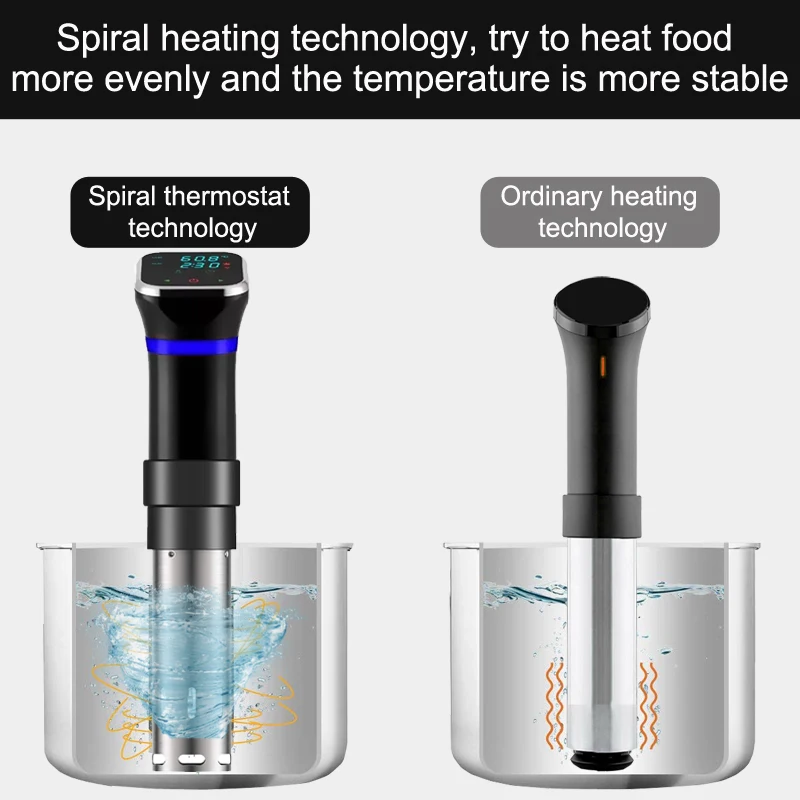 Fogão lento de baixa temperatura Adequado para uso doméstico, preto, casa, comercial, bife, vácuo, cozinha