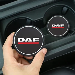 2Pcs Car Coasters Water Cup Slots Non-Slip Mat Waterproof Water Cup Mat Drink Pad For DAF XF 95 105 CF LF VAN Car accessories