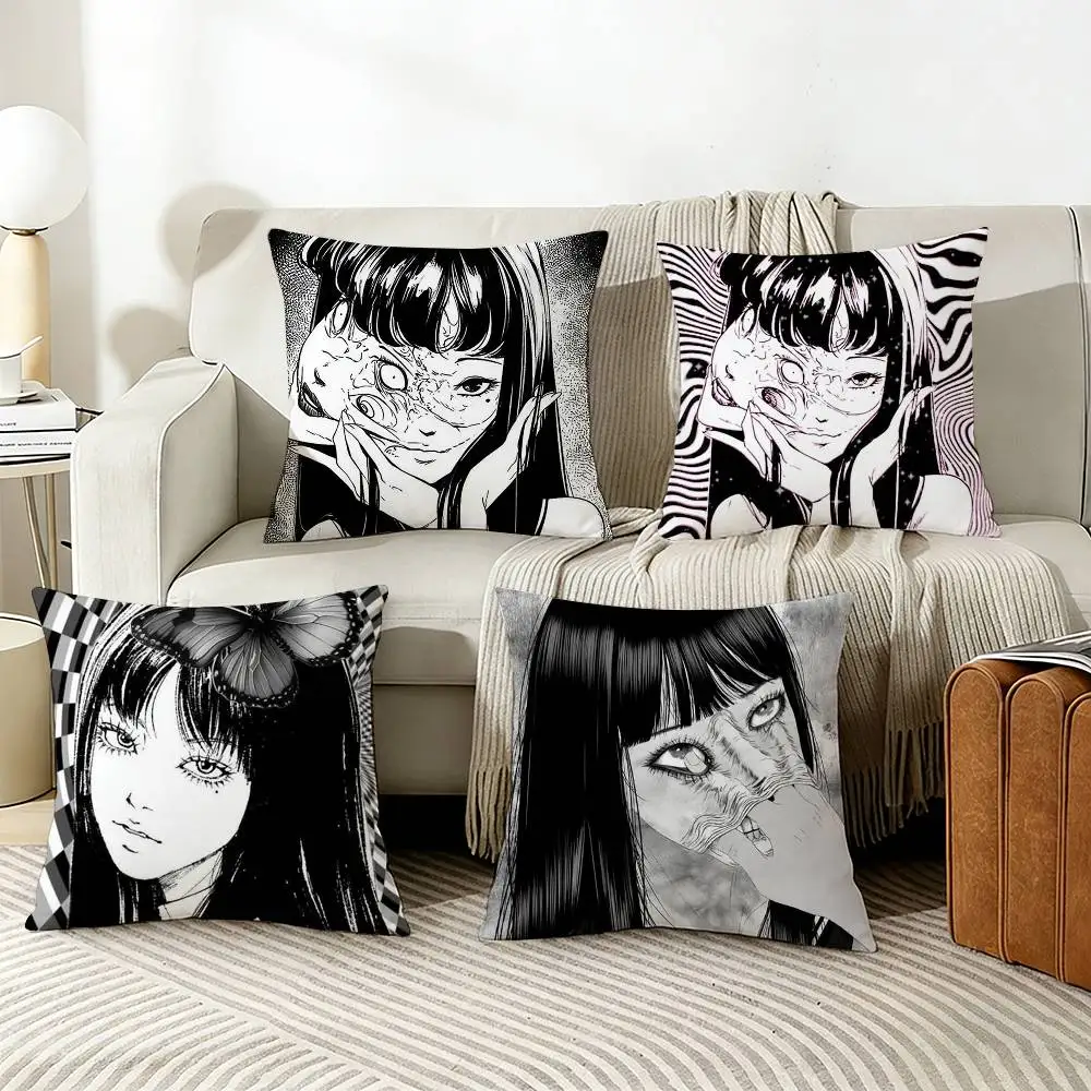 

T-Tomie Junji Ito Pillow Cover Sofa Cushion Cover Home Room Decoration Children Gift