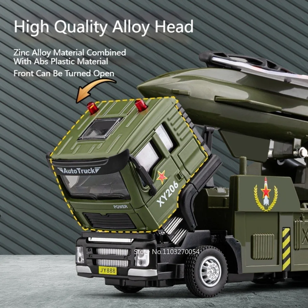 1/32 uav drone lançamento veículo modelo brinquedos carro liga diecast carro militar som luz puxar para trás alta simulação brinquedos presentes do feriado