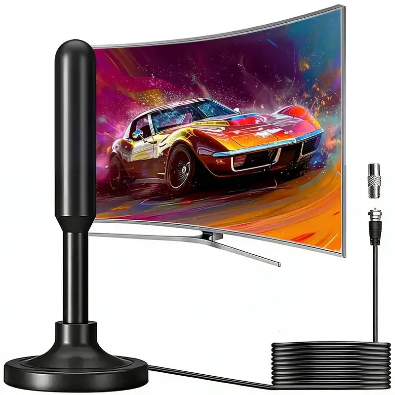 Long Range Signal Receiver Amplifier Antenna For Digital TV Indoor Signal Amplifier 720P 1080P Antenna With Adapter
