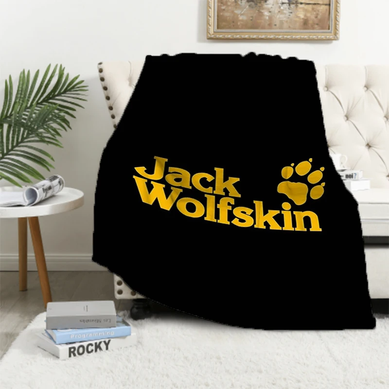 Jack-Wolfskins individuelle Decke, flauschige weiche Decken und Überwürfe, Doppelbettdecken für dekoratives Sofa, pelziger Sommer-Bettdecken-Überwurf