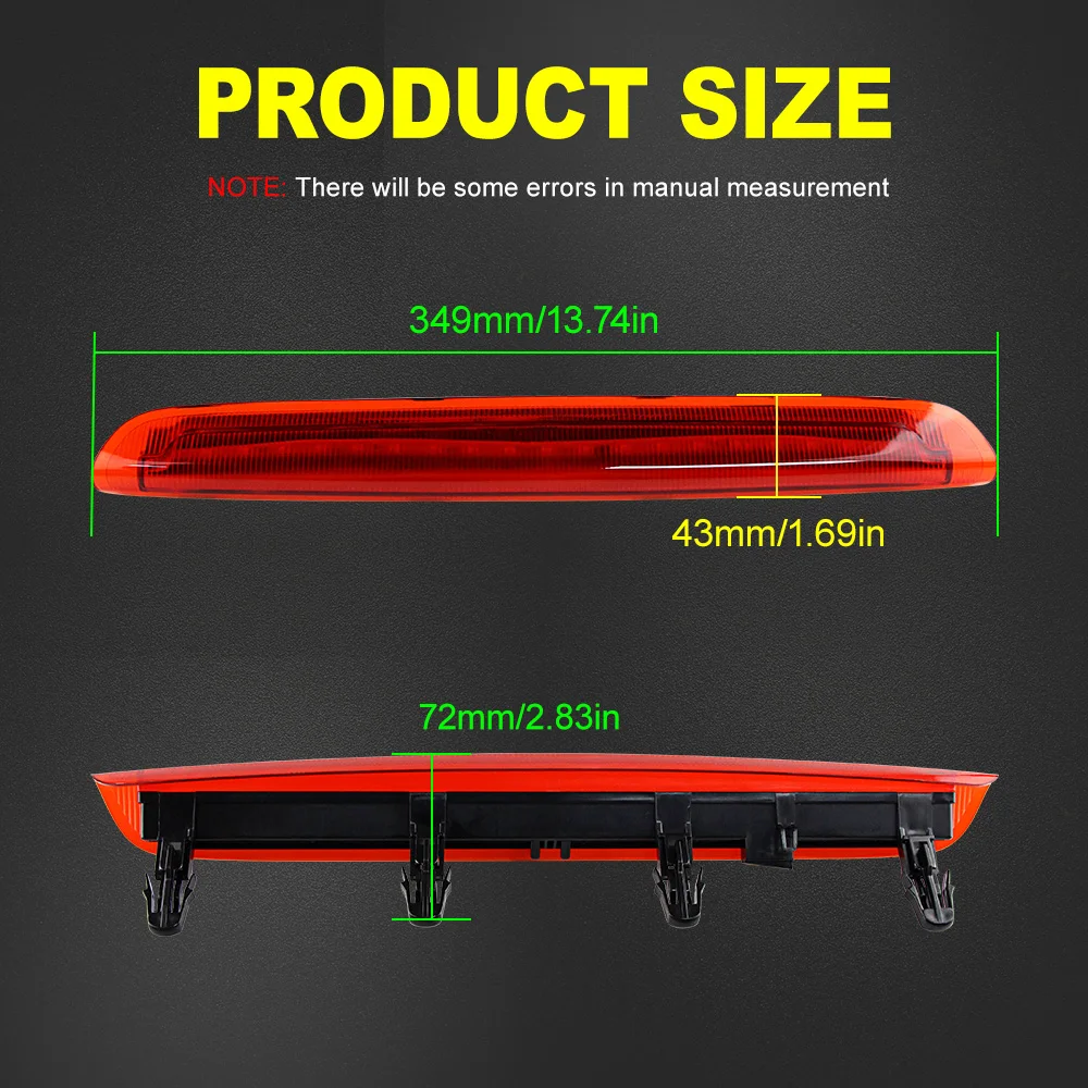 1PCS LED High Level 3rd Brake Light Stop Lamp Car Accessories 2004-2012 FOR Audi A3 S3 RS3 OEM:8P4945097C, 8P4 945 097 C
