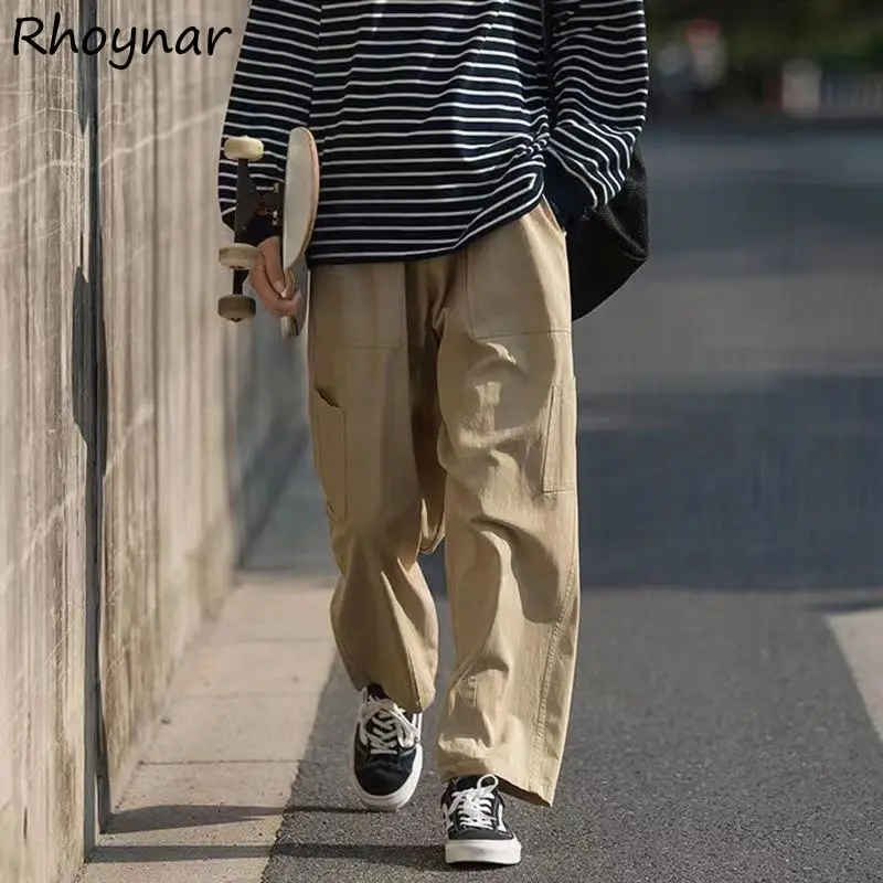

Cargo Pants Women Loose Harajuku Drawstring Casual Solid All-match Japanese Style Streetwear Unisex Fashion Ankle-length Student