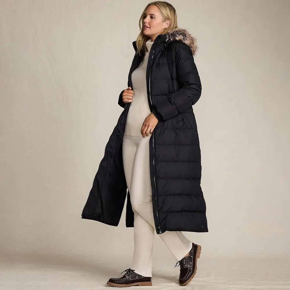 Dons maxi winterjas voor dames