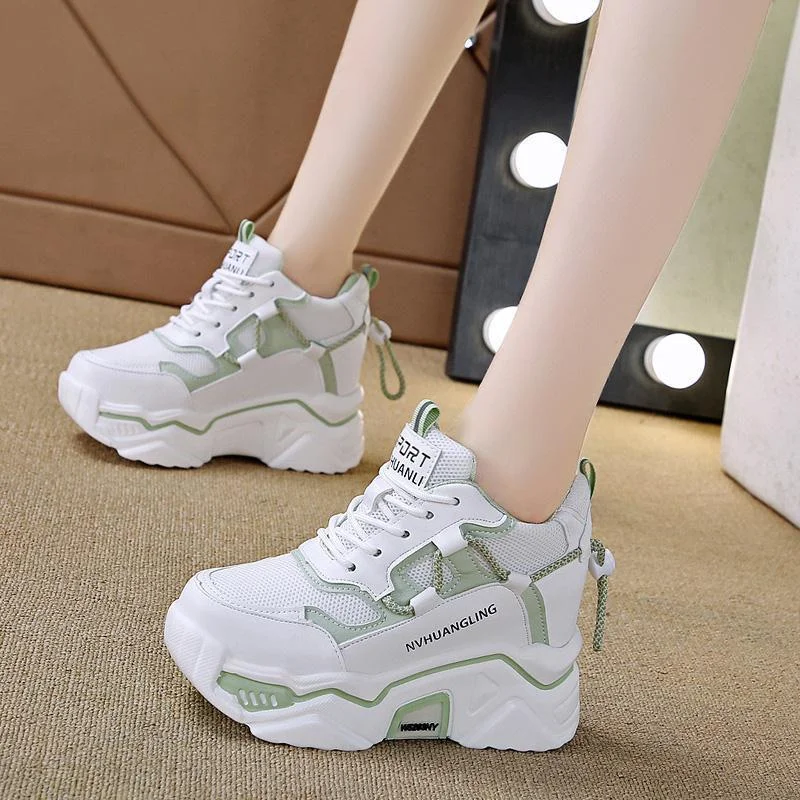 Comem New Fashion Sneakers Women Sports Shoes Platform Mesh Breathable Vulcanized Shoe Wedge Casual Woman Summer Zapatos Mujer