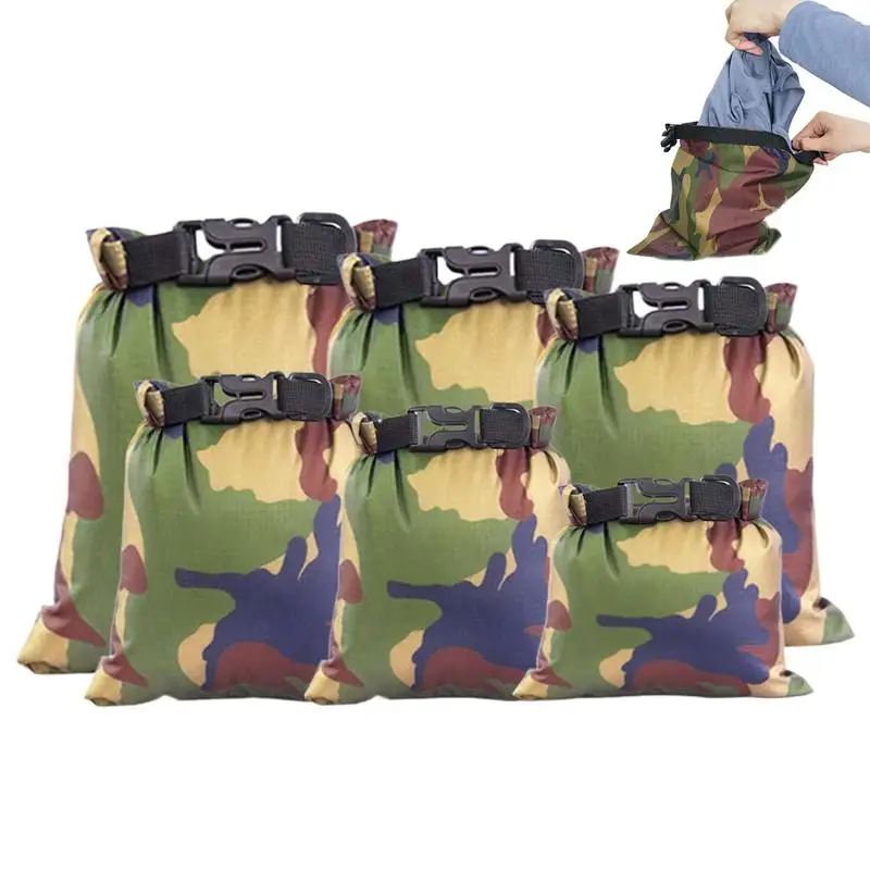 

Dry Bag For Kayaking Waterproof Outdoor Kayak Dry Bags Camouflage Pattern Outdoor Gear Storage Boating Clothes Pouch Quick