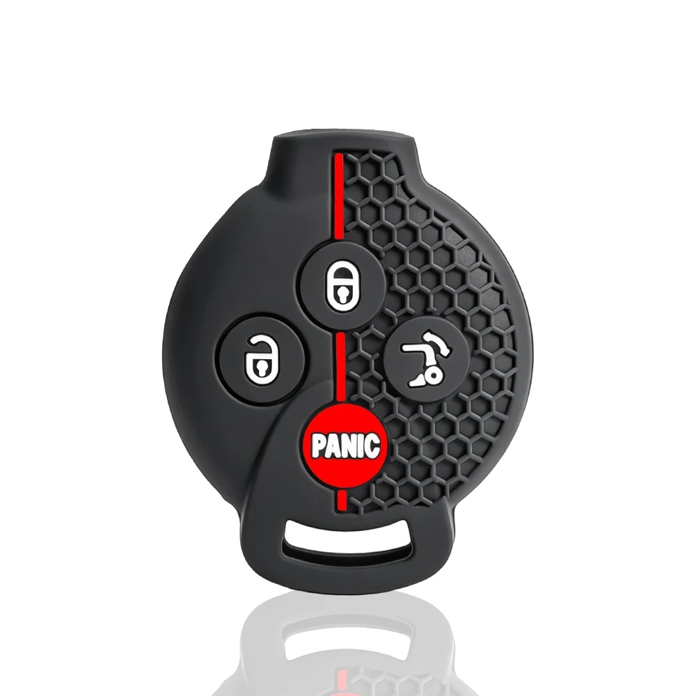 For Benz Smart 450 City Coupe Cabrio Crossblade Fortwo Roadster K for Benz Brabus 451 4 Buttons Silicone Car Key Case Cover