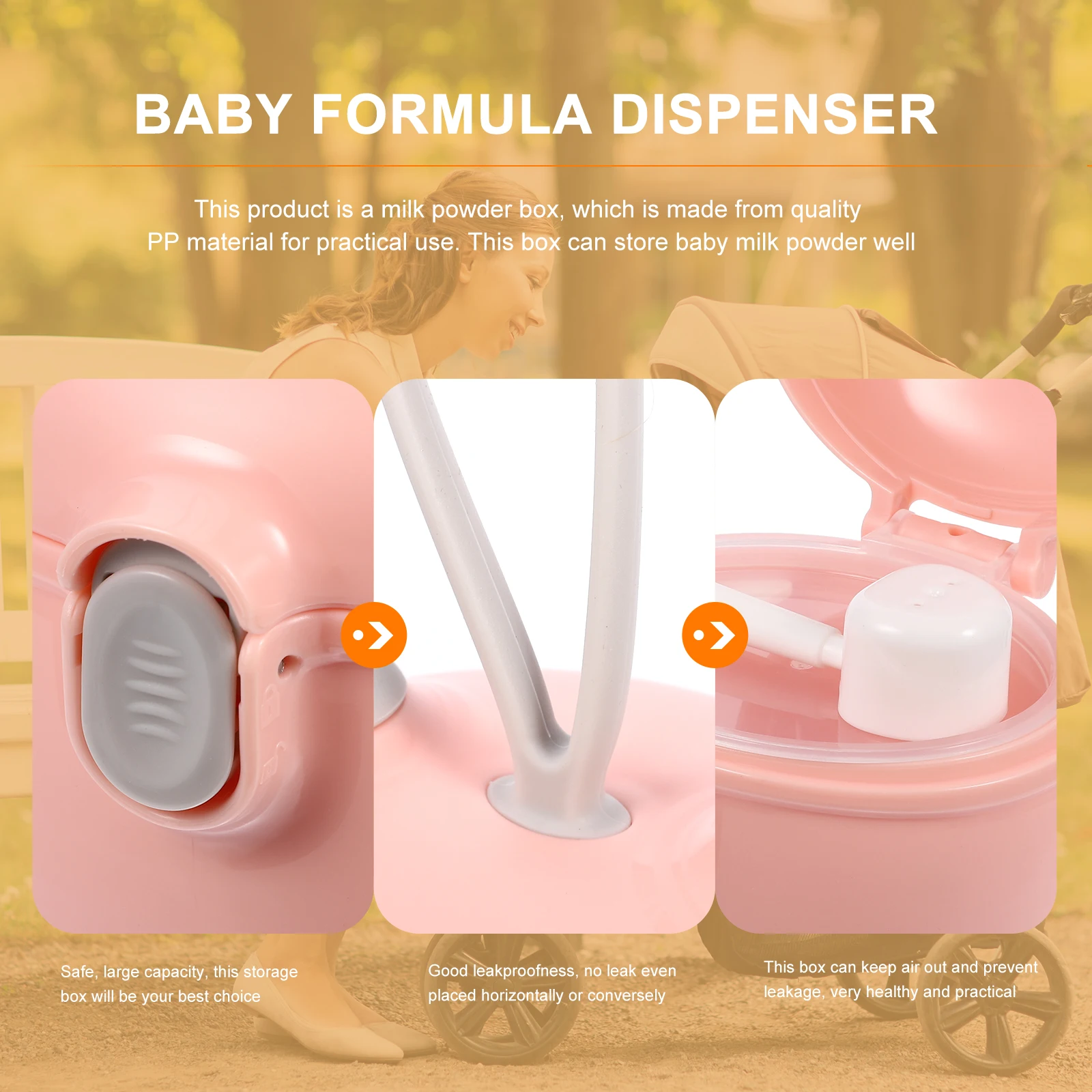

Milk Powder Compartment Baby Formula Container Dispenser Snack Containers Leakproof Storage Box Large Capacity Portable Travel