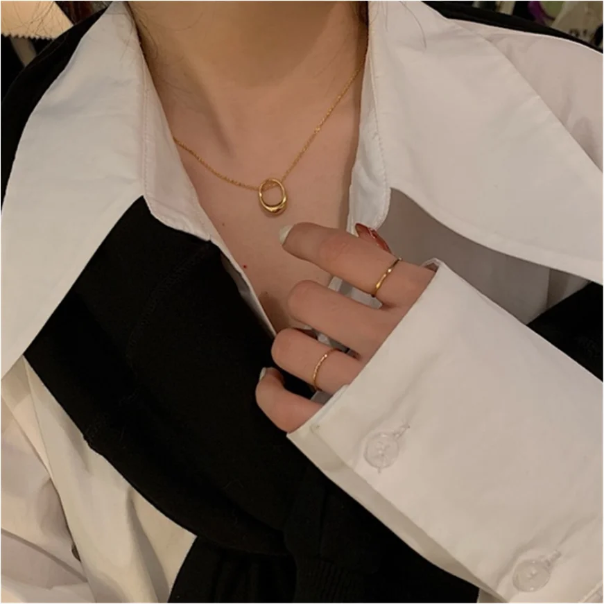 Цепочка-чокер из нержавеющей стали 316L с подвесками в виде капель