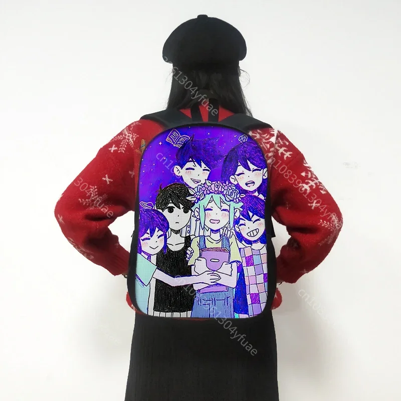 Omori Backpack for Teenager Boys Girls Children School Bags Omori Daypack Causal Shoulder Bag for Travel Laptop Backpack Bookbag