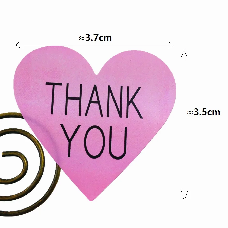 100pcs/pack THANK YOU Pink DIY Creative Baking Gift Multifunction Packaging Label Custom Adhesive Stickers