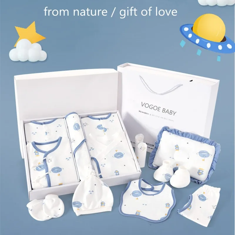 18/22/24 PCS Newborn Clothes Set Baby Gift Pure Cotton Baby Boys Set 0-6 Months Spring Autumn Kids Clothes Suit Unisex No Box