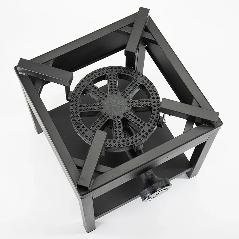95000W Cast Iron Gas Stove, Simple Stove, Large Fire Head, North American Outdoor Stove 20PSI with Pressure Valve, Fuel Butane