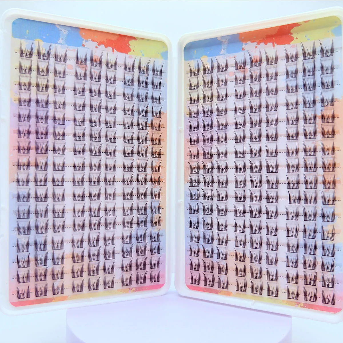 Facile da applicare 32 file Cat Elf Sunflower Series Libro per ciglia finte Cluster di ciglia fai-da-te leggeri e di lunga durata